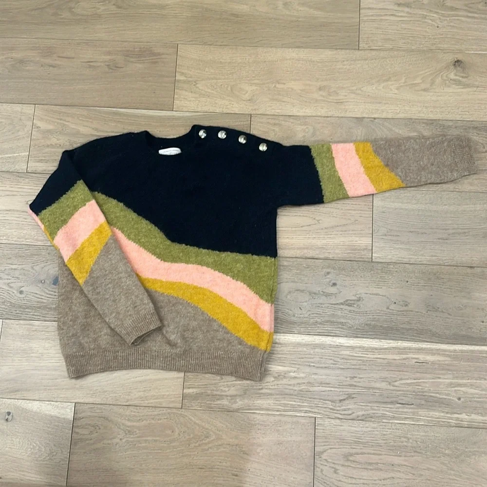Sezane Sweater Abstract Multi Color - Picture 2 of 4